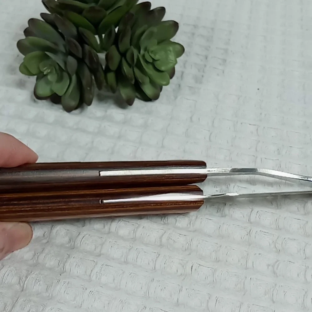 MCM Valley Forge Stainless Steel Pakkawood Handle Carving Knife and Fork Set